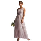 Dorothy Perkins Showcase Pale Pink Maxi Dress UK 12