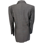 Marella Vintage 90's Grey Longline Tailored Jacket UK 14