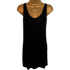 Antik Batik Black Silk Beaded Long Top Gatsby Flapper 1920s UK 10