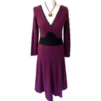 Nancy Mac Burgundy Knit Jumper Dress  UK 12