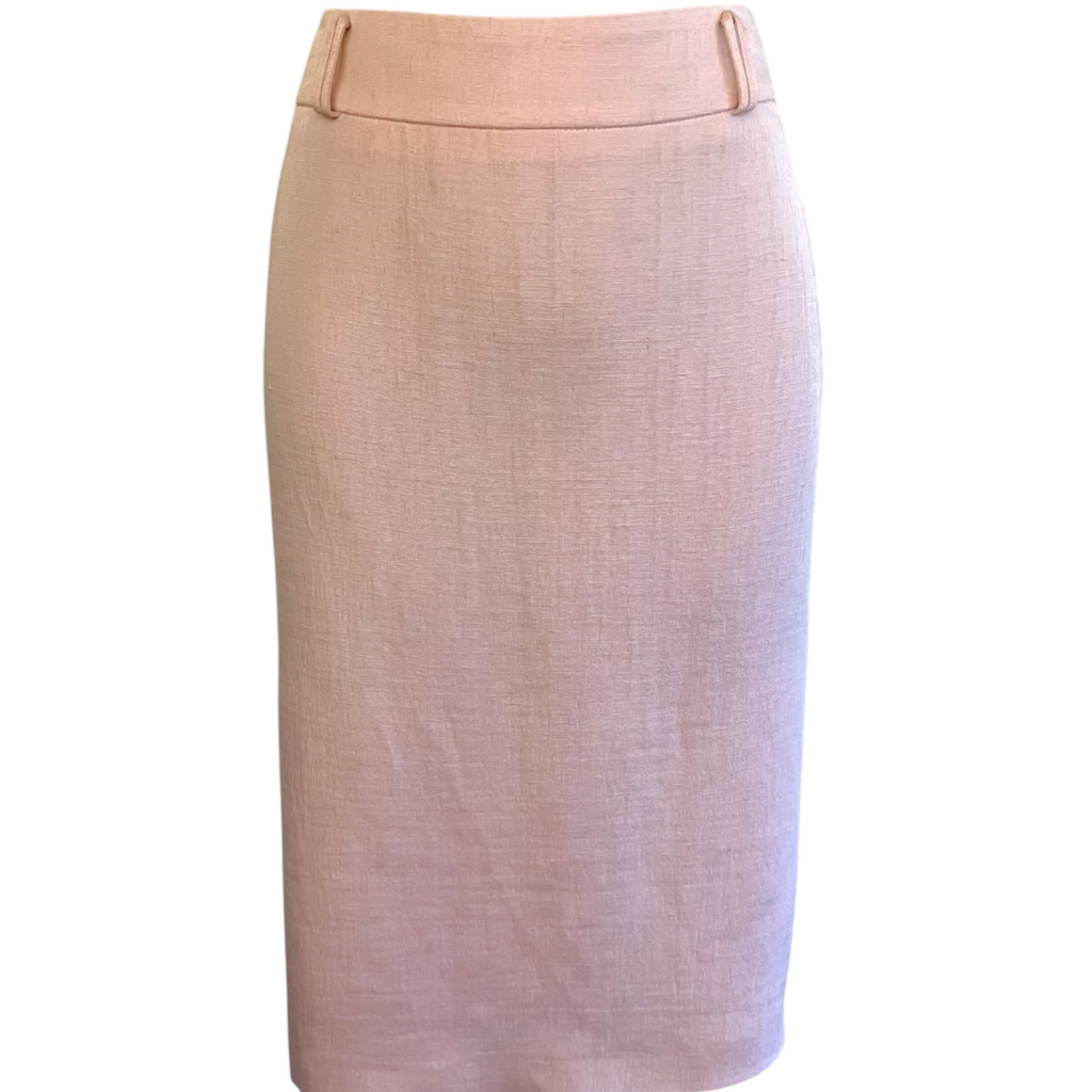 Marella Max Mara Vintage Baby Pink Linen Skirt UK 10