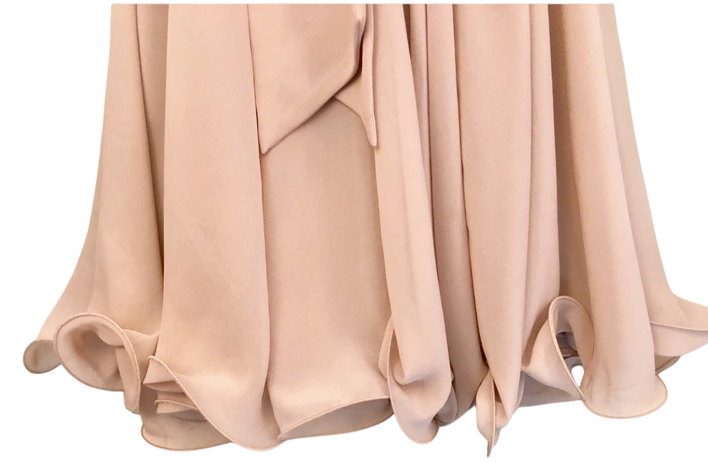 French Connection Blush Beaded Chiffon Dress  UK 10/12