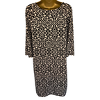 Laundry by Shelli Segal Black & Cream Dress UK 8/ 10