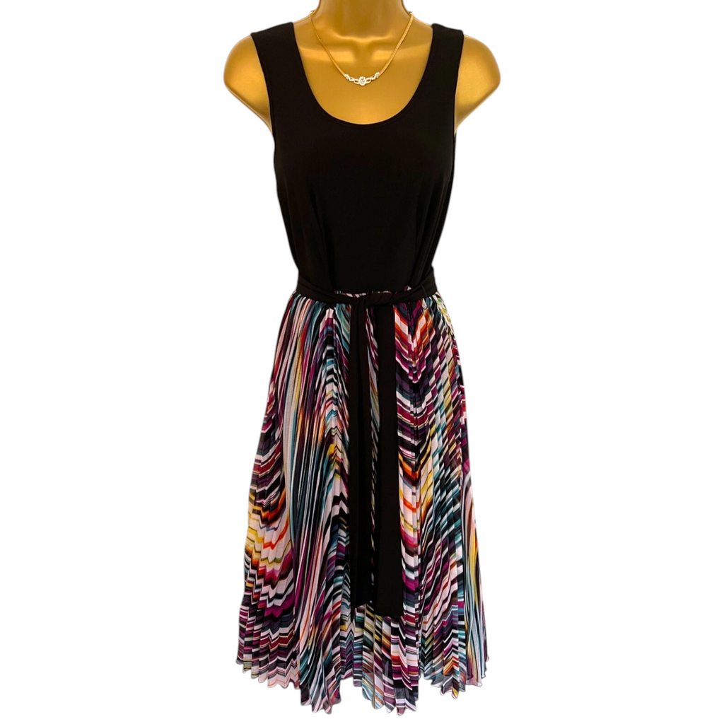 M by Marc Bouwer Multicoloured Pleated Dress UK 6/8