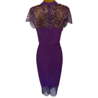Dorothy Perkins Showcase Purple Crochet Sequin Dress UK 10