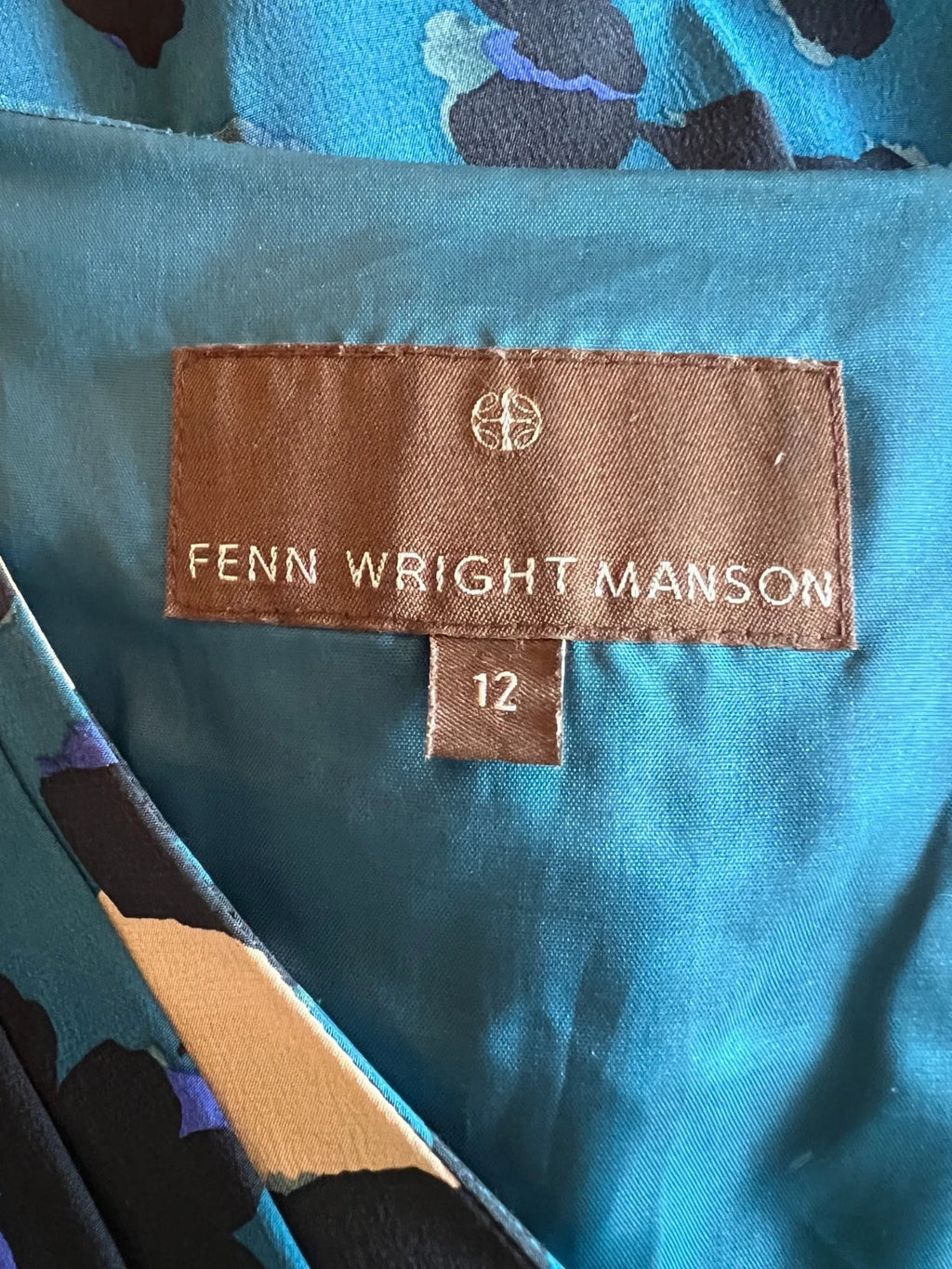 Fenn Wright Manson Teal Silk Dress UK 12