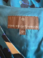 Fenn Wright Manson Teal Silk Dress UK 12