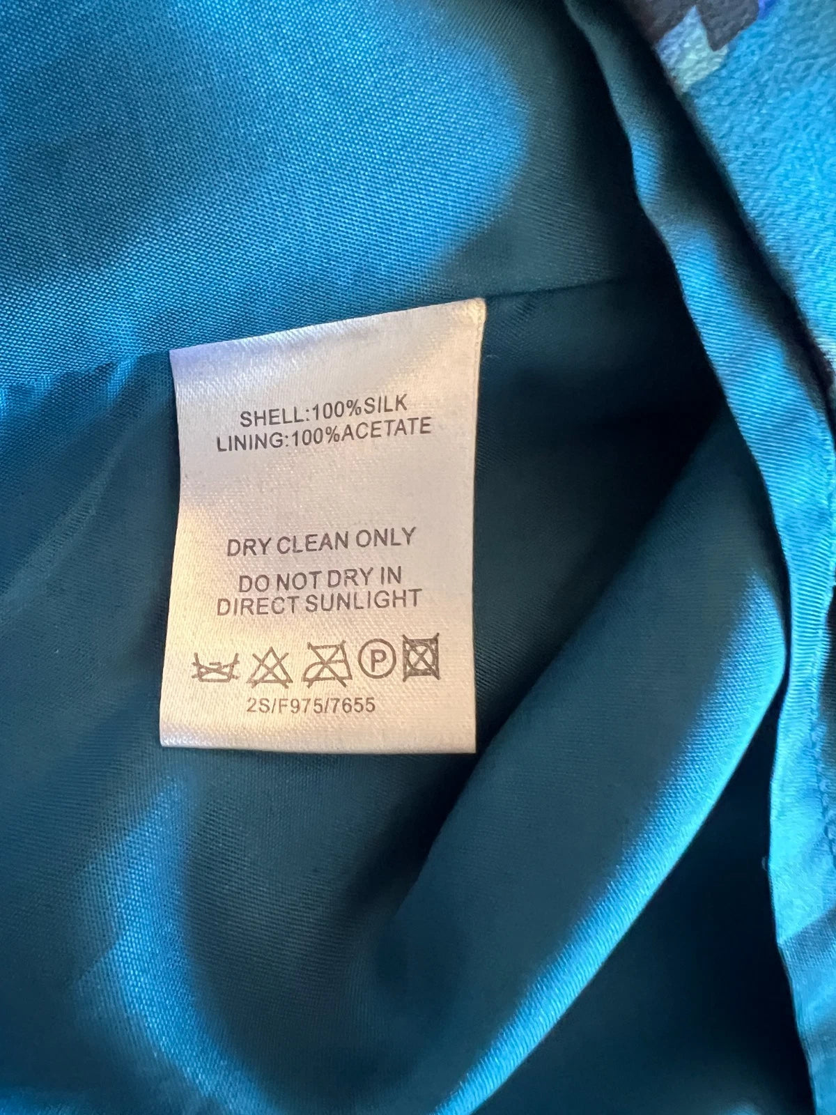 Fenn Wright Manson Teal Silk Dress UK 12