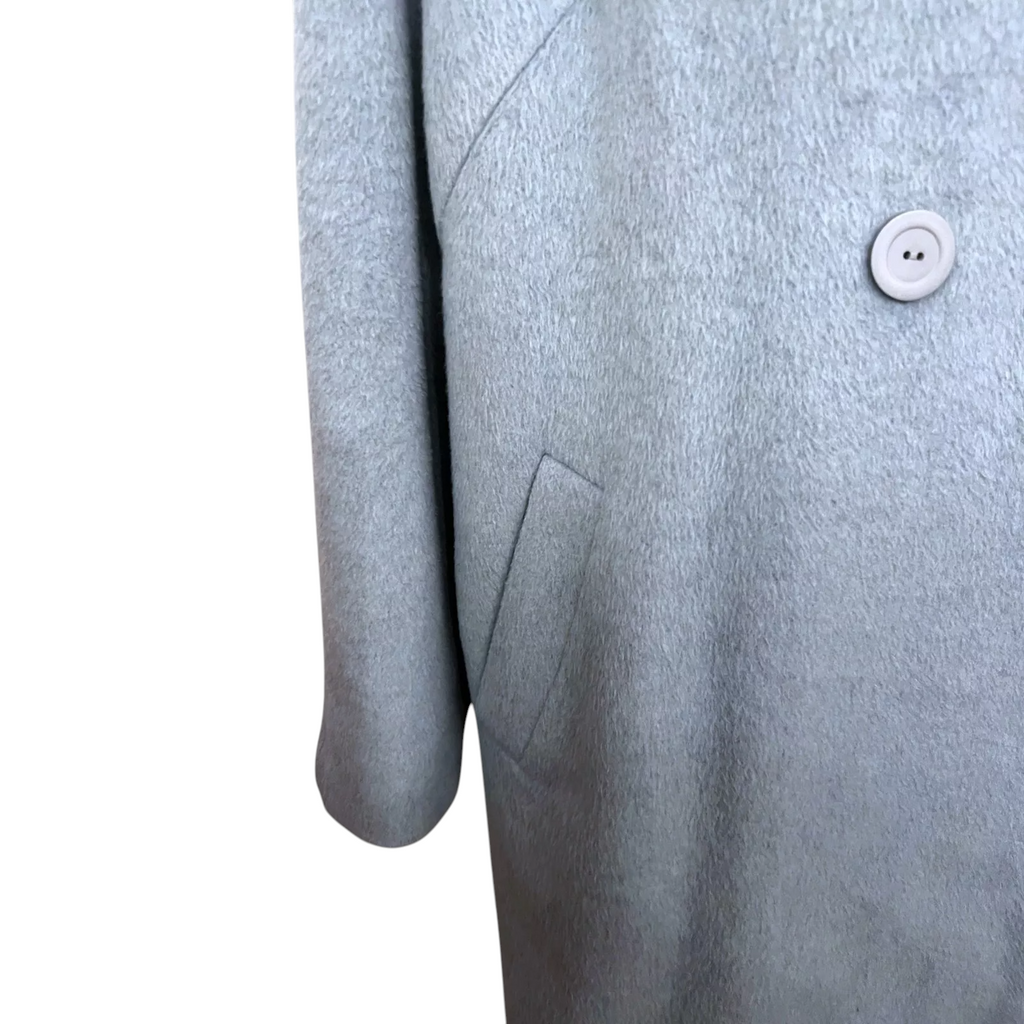 Laura Ashley Duck Egg Blue Short Pile Furry Coat UK 12