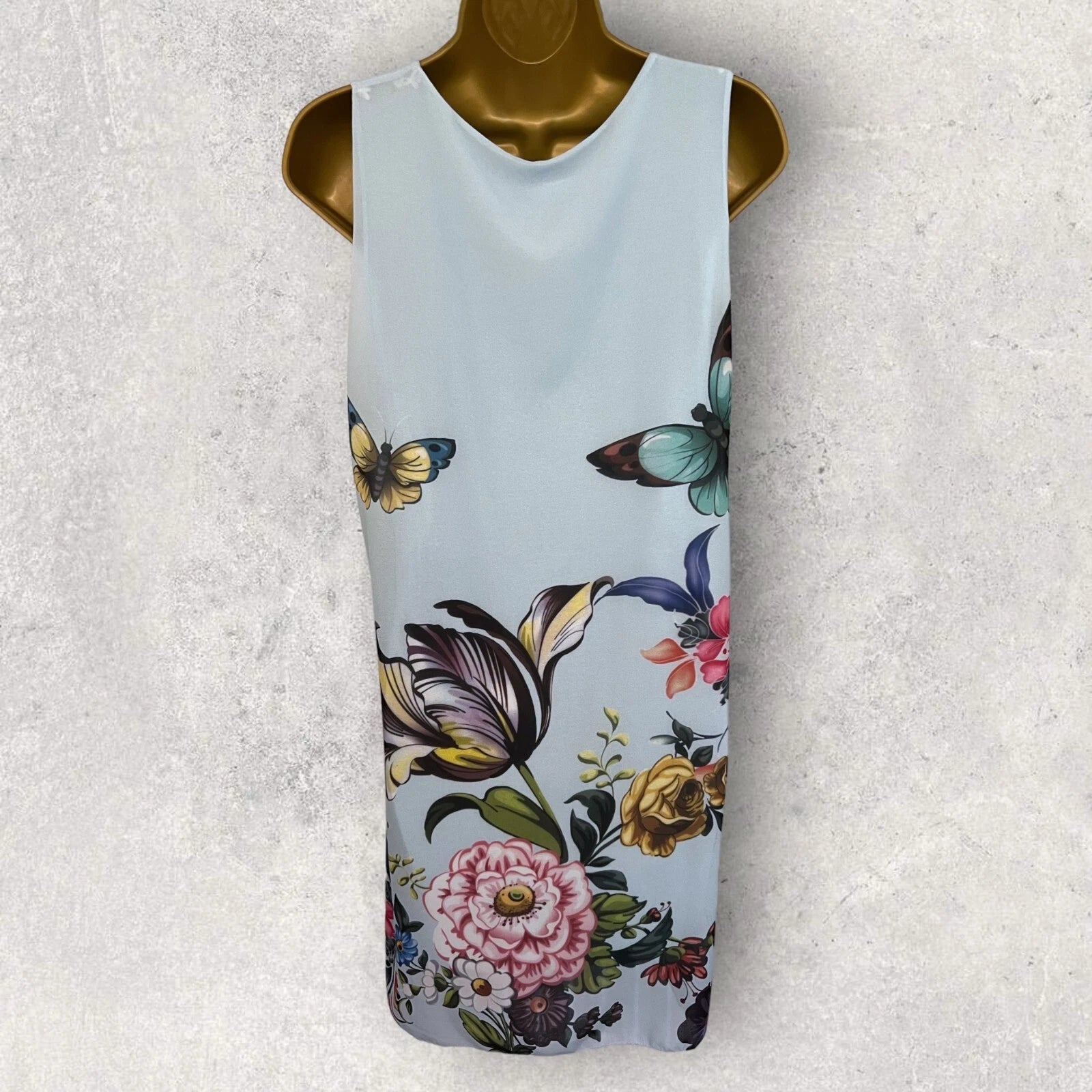 Made In Italy Blue Floral Summer Dress  UK 12/14