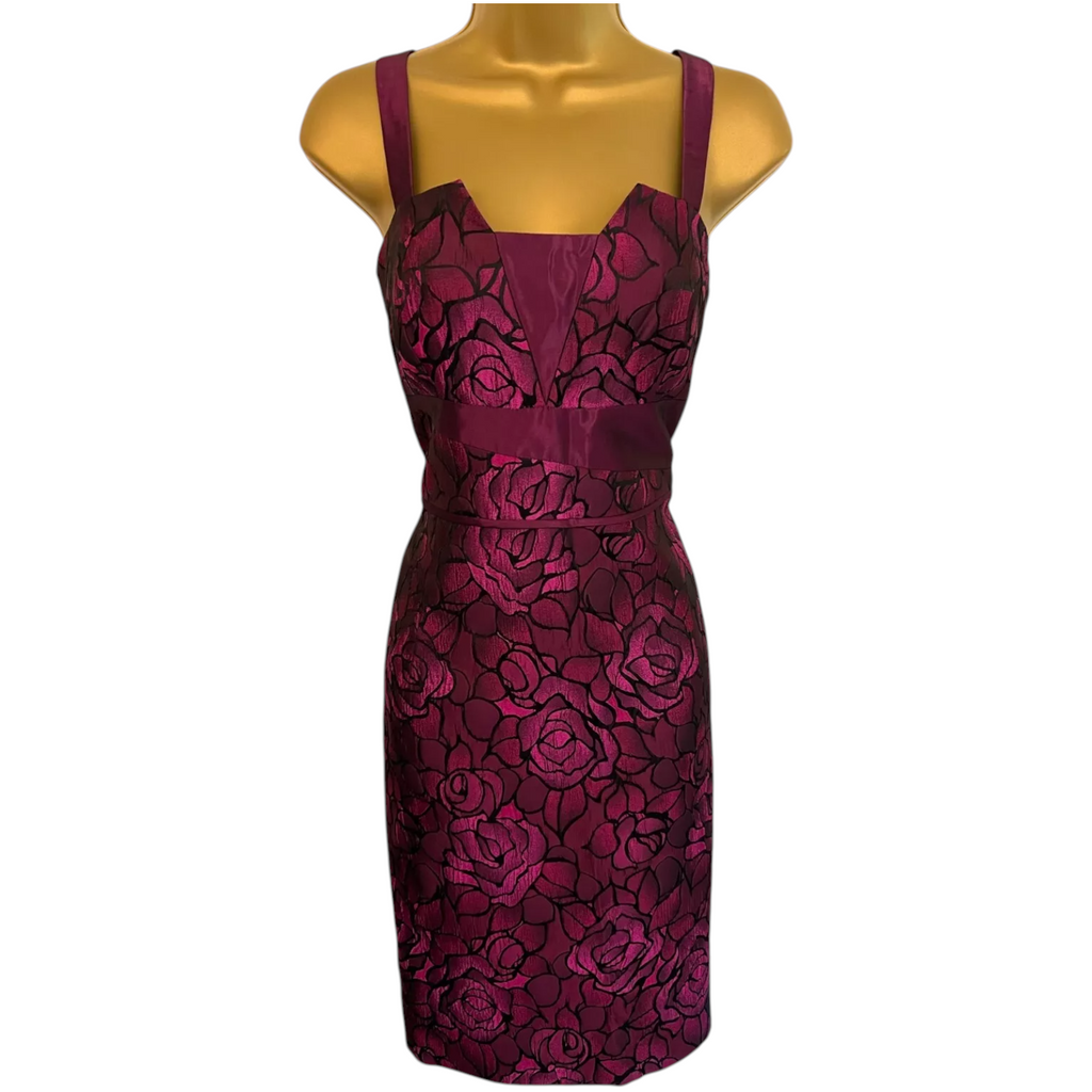 Luis Civit Pink Purple Floral Dress UK 10/12