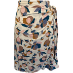 Rachel Zoe White Floral Tie Wrap Mini Skirt UK 10/12