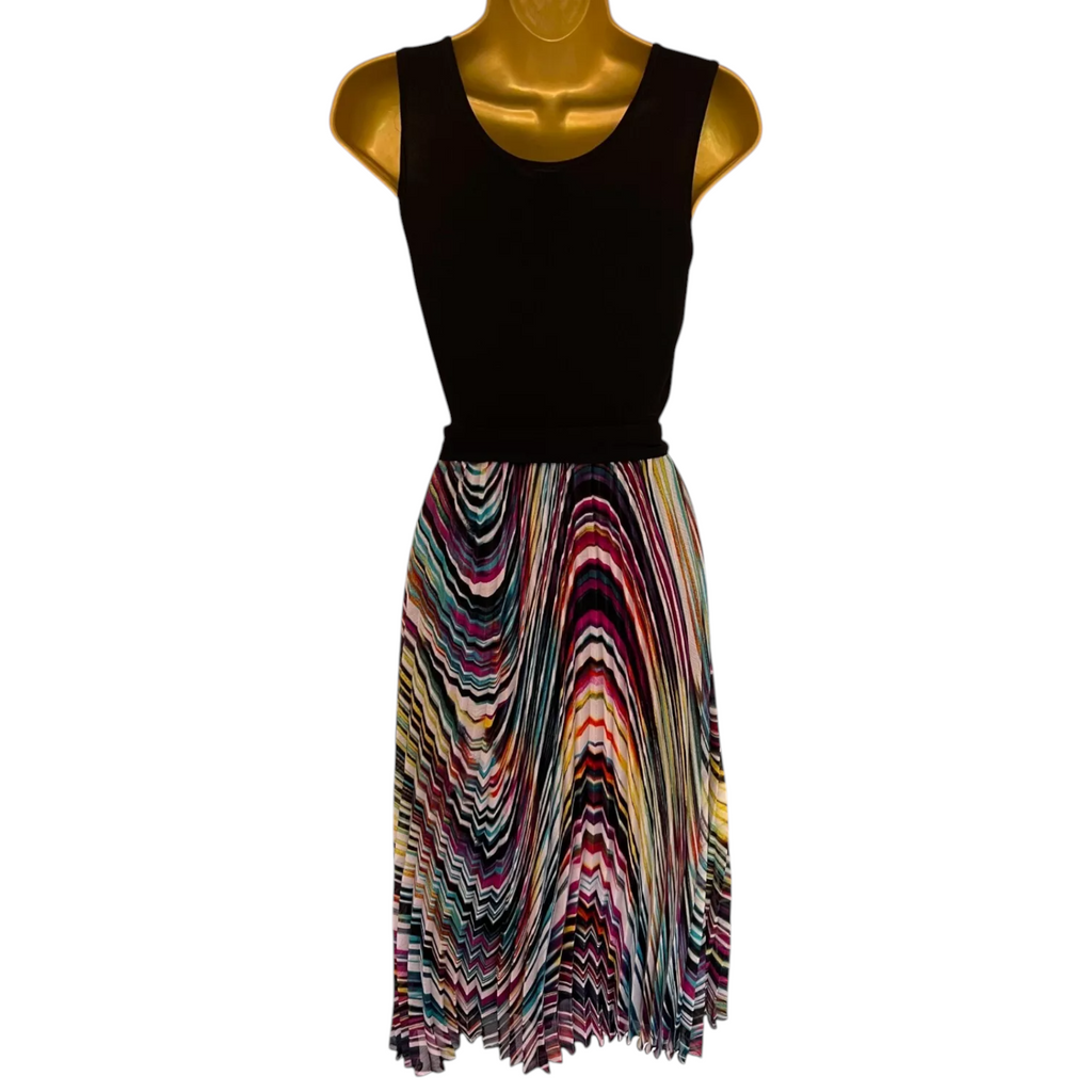 M by Marc Bouwer Multicoloured Pleated Dress UK 6/8