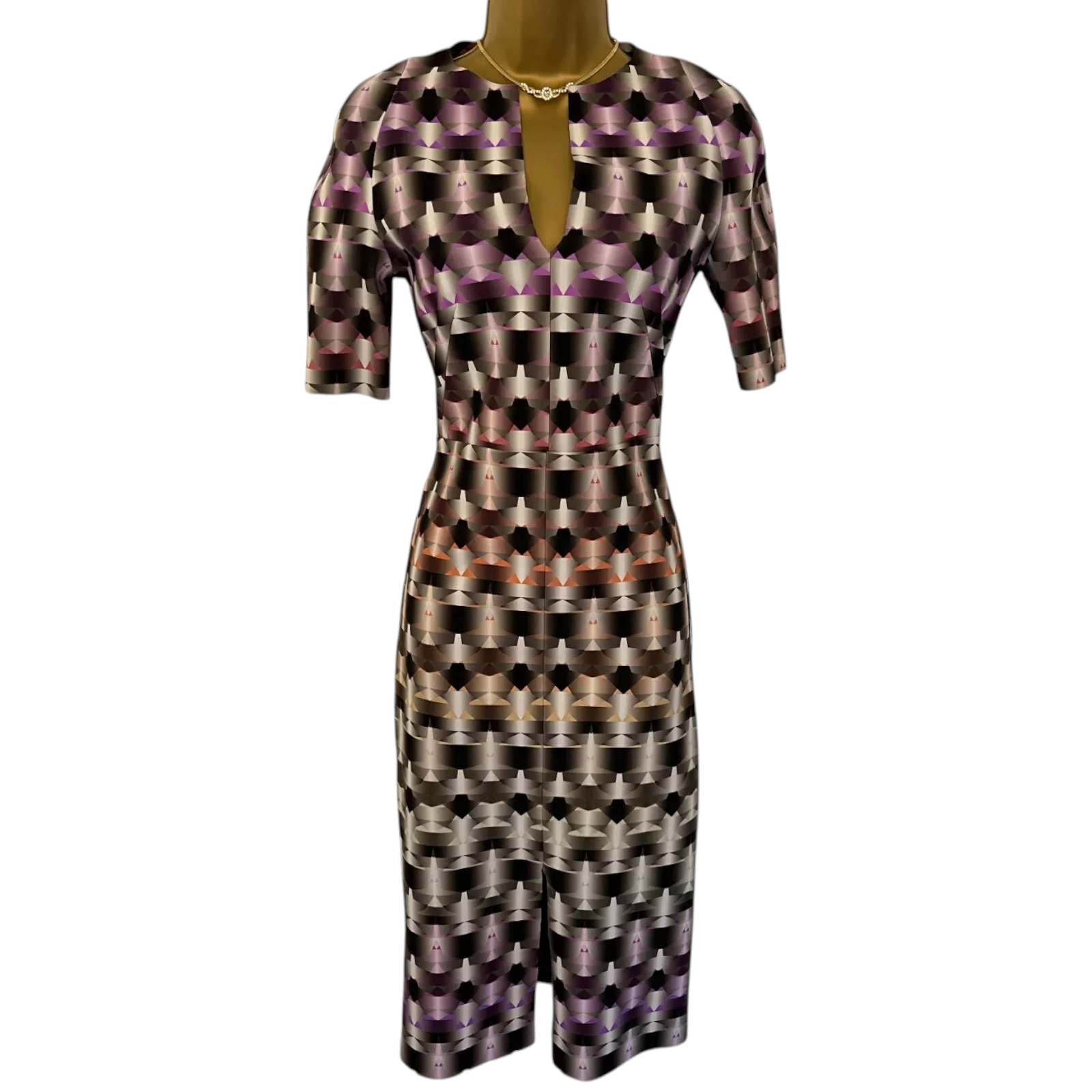 Scanlan Theodore Geometric Print Scuba Dress UK 8