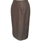 Eastex Vintage Brown Silky Pencil Skirt UK 10
