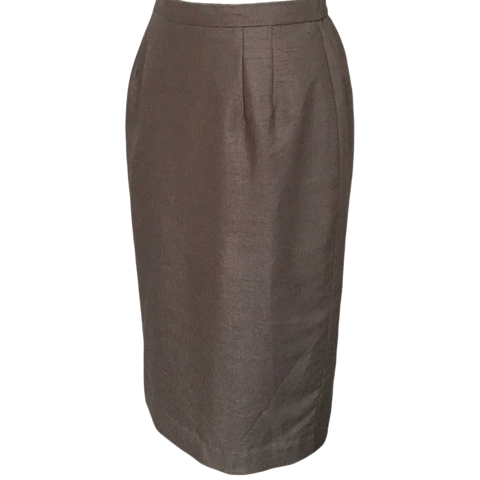 Eastex Vintage Brown Silky Pencil Skirt UK 10