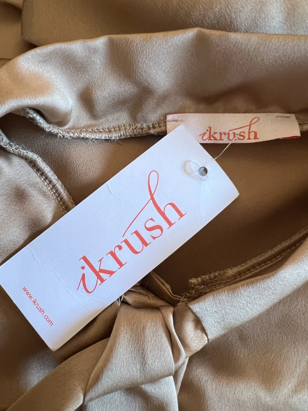 Ikrush Paris Jayda Oversized Silky Satin Blouse UK 14
