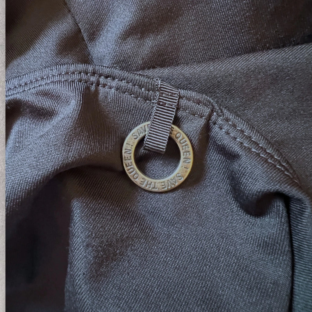 Save The Queen Black & Blue Silk Panel Dress  UK 10/12