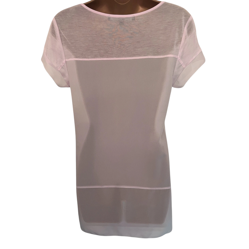 French Connection Pale Pink Cap Sleeve Top UK 8