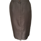 Eastex Vintage Brown Silky Pencil Skirt UK 10