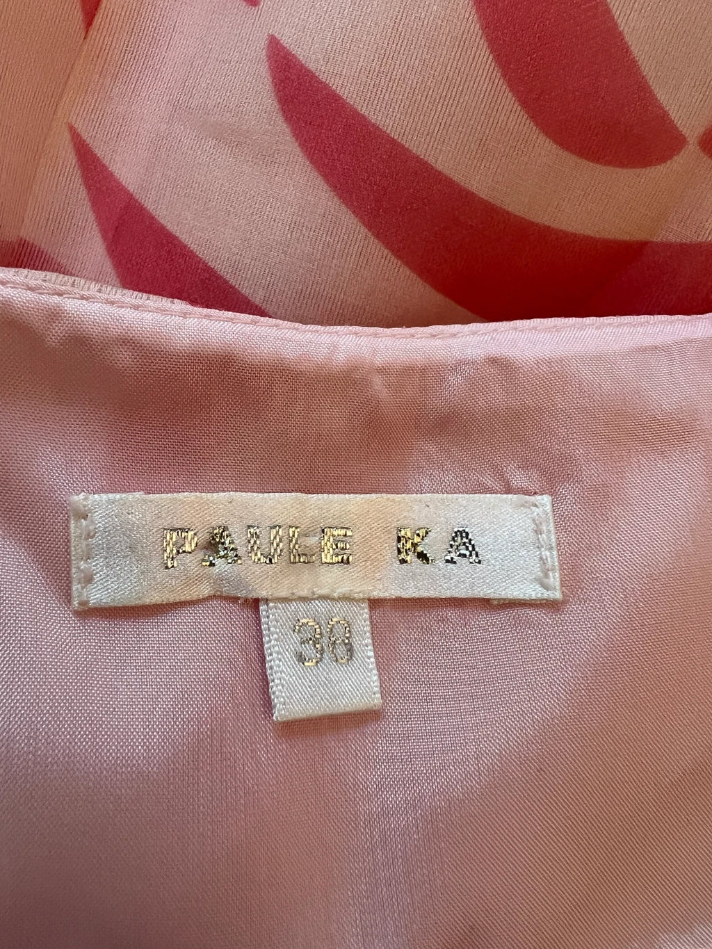 Paule Ka Pale Pink Silk Organza Dress UK 10