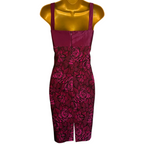 Luis Civit Pink Purple Floral Dress UK 10/12