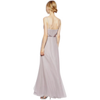 Coast Michegan Dove Grey Chiffon Maxi Dress UK 10