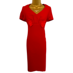 Tapestry International Red Crepe Bow Dress UK 12