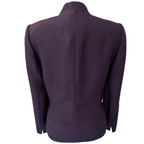Jacques Vert Deep Plum Collarless Jacket UK 12