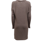 Armani Jeans Grey Ribbed Cowl Neck Jumper Dress UK 12