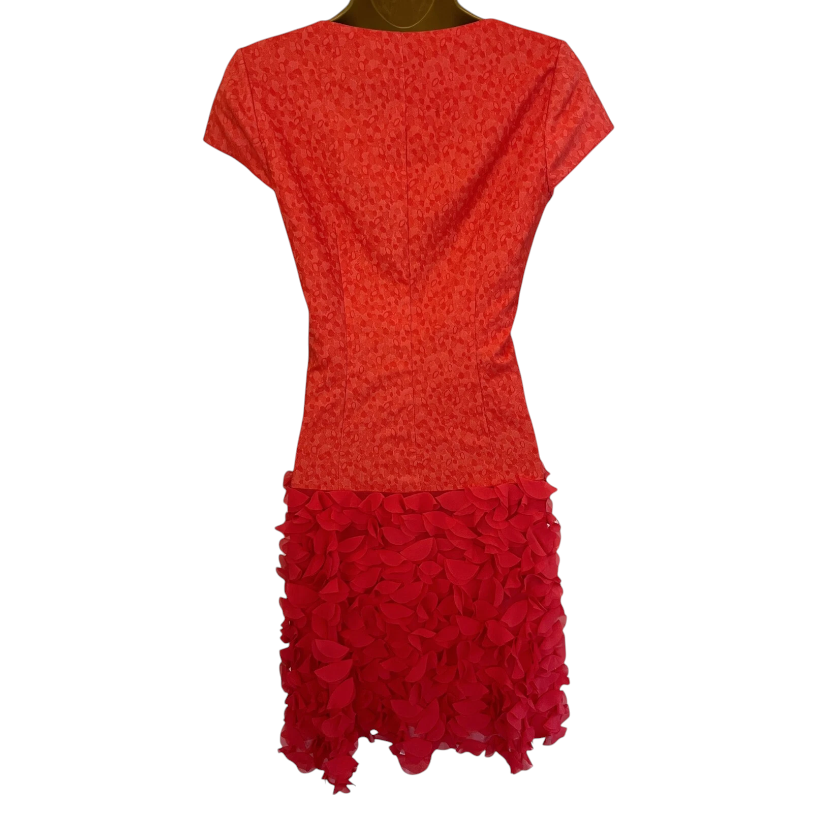 Coast Coral Jacquard Ruffle Skirt Bodycon Mini Dress  UK 8