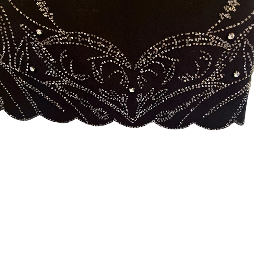Ted Baker Black Mandarin Style Beaded Dress UK 6