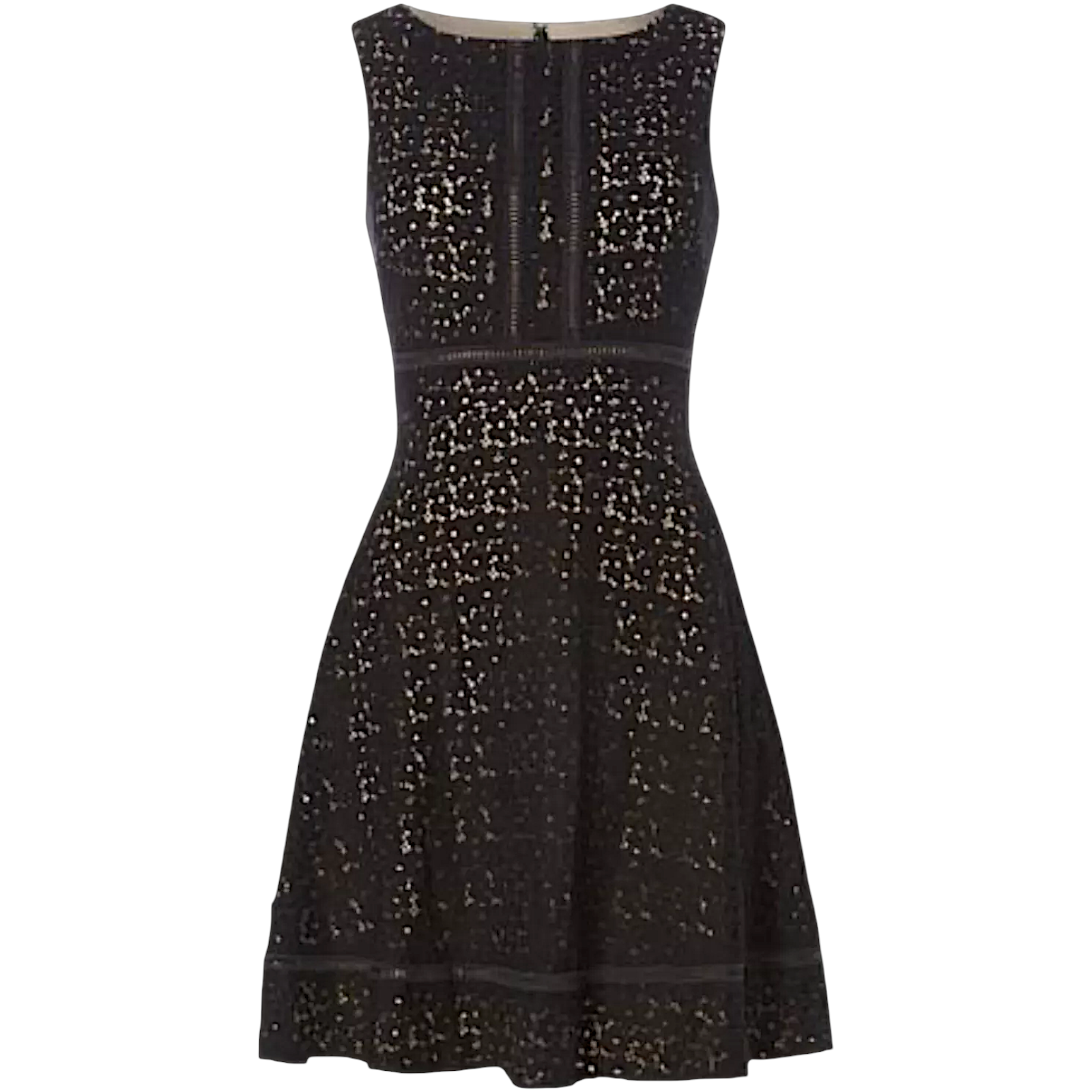 Eliza J Black Lace Ladder Detail Dress UK 10
