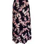 Wallis Chocolate Brown & Pink Floral Pleated Skirt UK 10