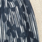 Kew Navy Floral Cotton Mix Pencil Skirt UK 12