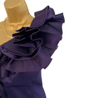 Ben De Lisi Purple Duchess Satin One Shoulder Dress UK 8