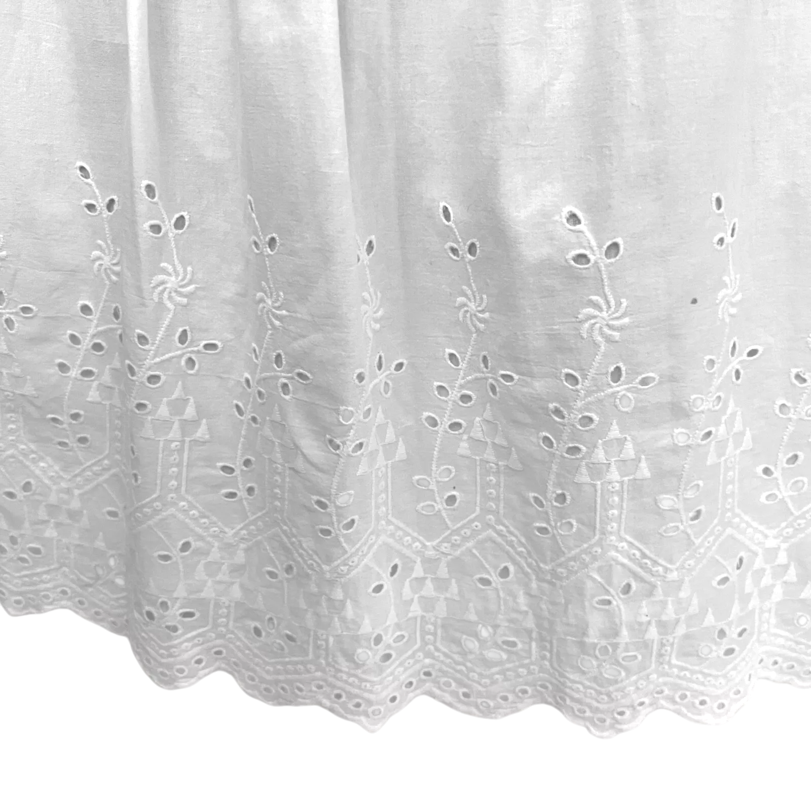 Frock And Frill White Embroidery Anglaise Cotton Dress UK 14