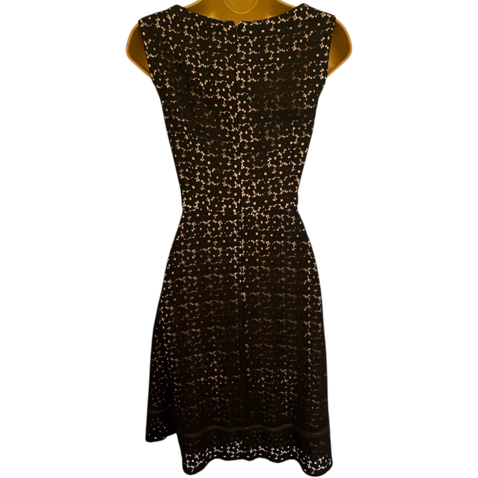 Eliza J Black Lace Ladder Detail Dress UK 10