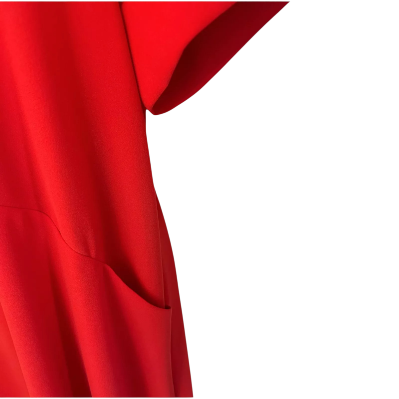 Phase Eight Zelda Red Orange Crepe Dress UK 12