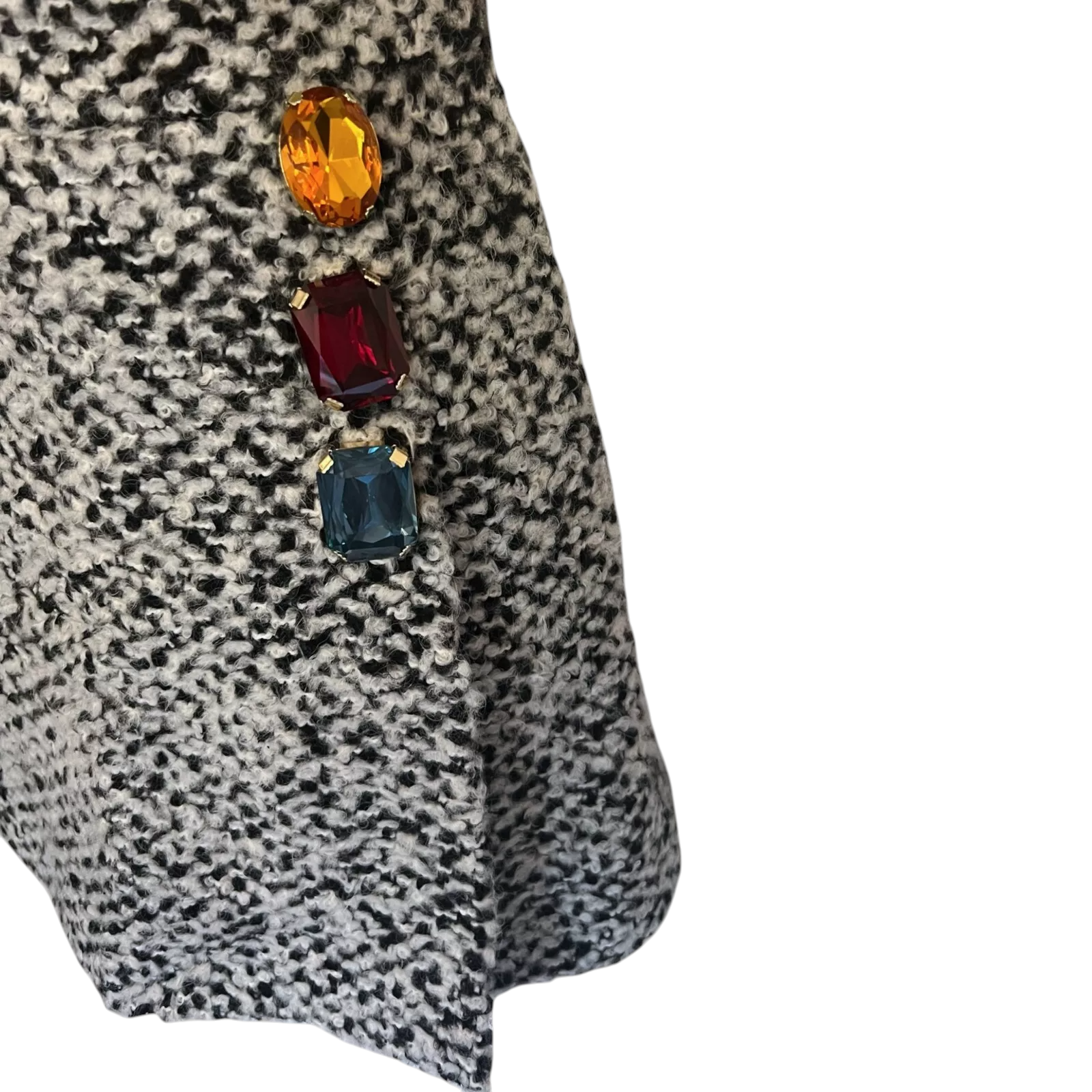 Moschino Boutique Grey Tweed Wool Mohair Mini Skirt UK 8