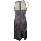 Karen Millen Brown Taffeta Bubble Hem Dress UK 8