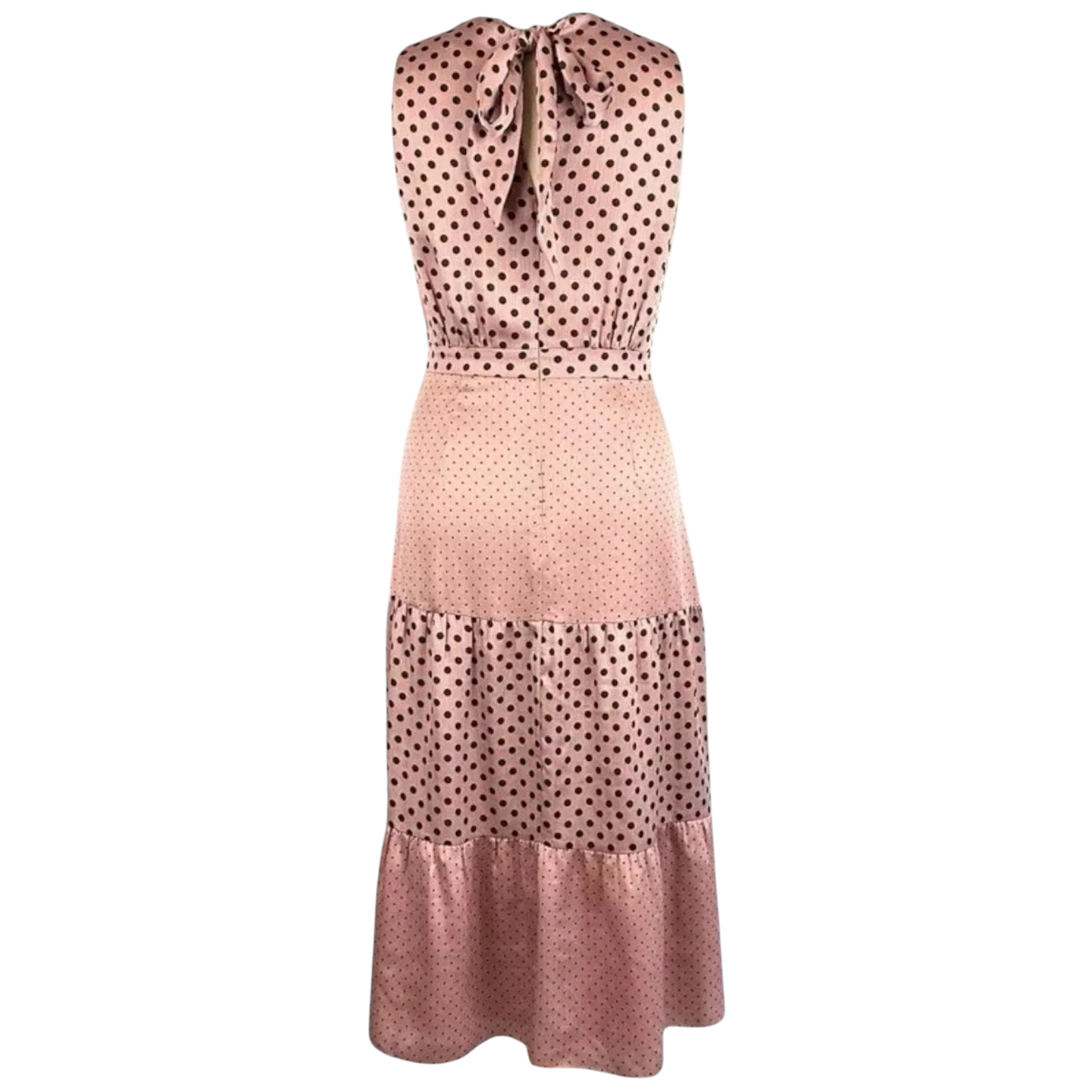 Ted Baker Dusky Pink Polka Dot-Print Dress UK 12