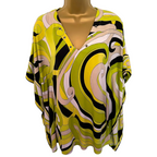 Michael Kors Silky Lime Multicoloured Top UK 8