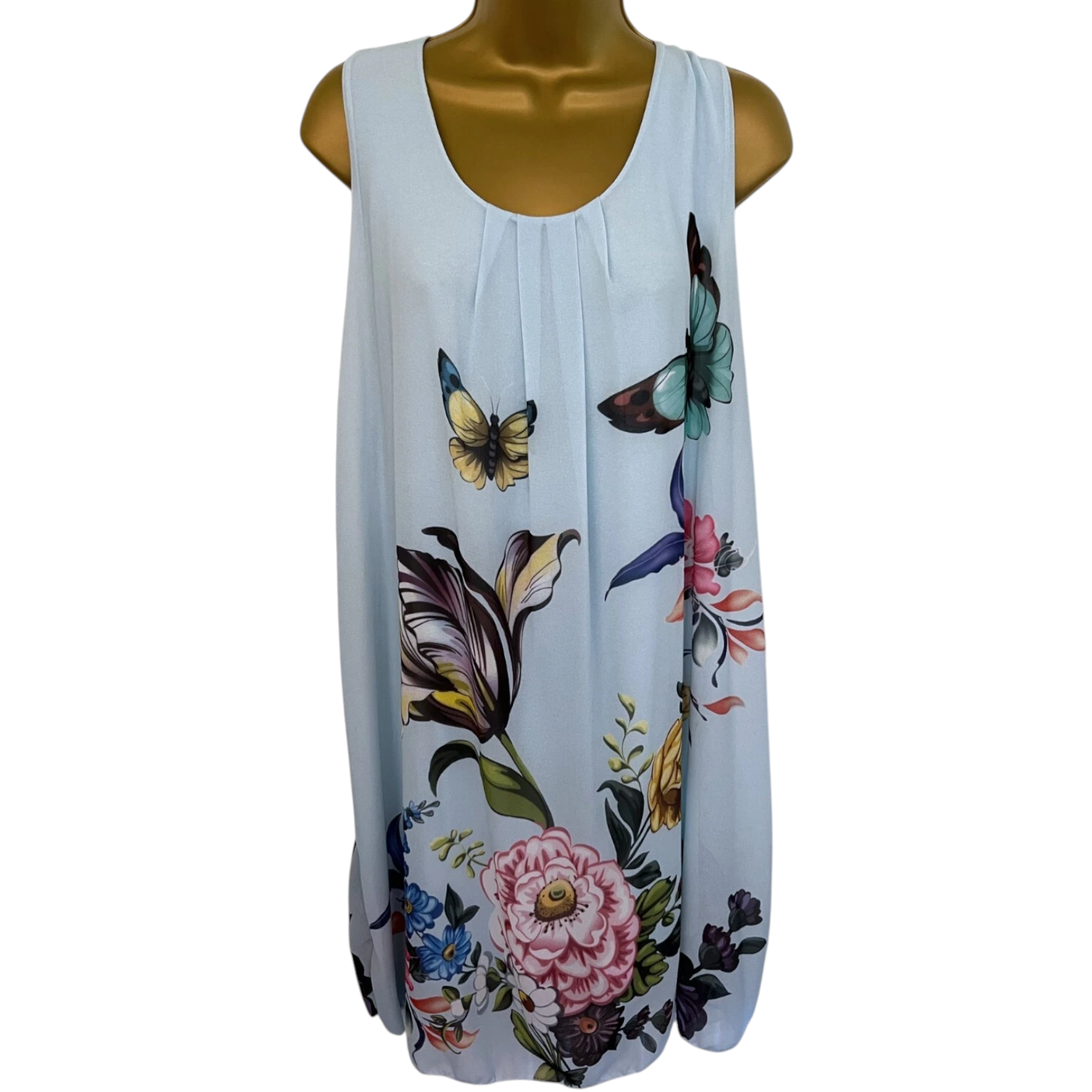 Made In Italy Blue Floral Summer Dress  UK 12/14