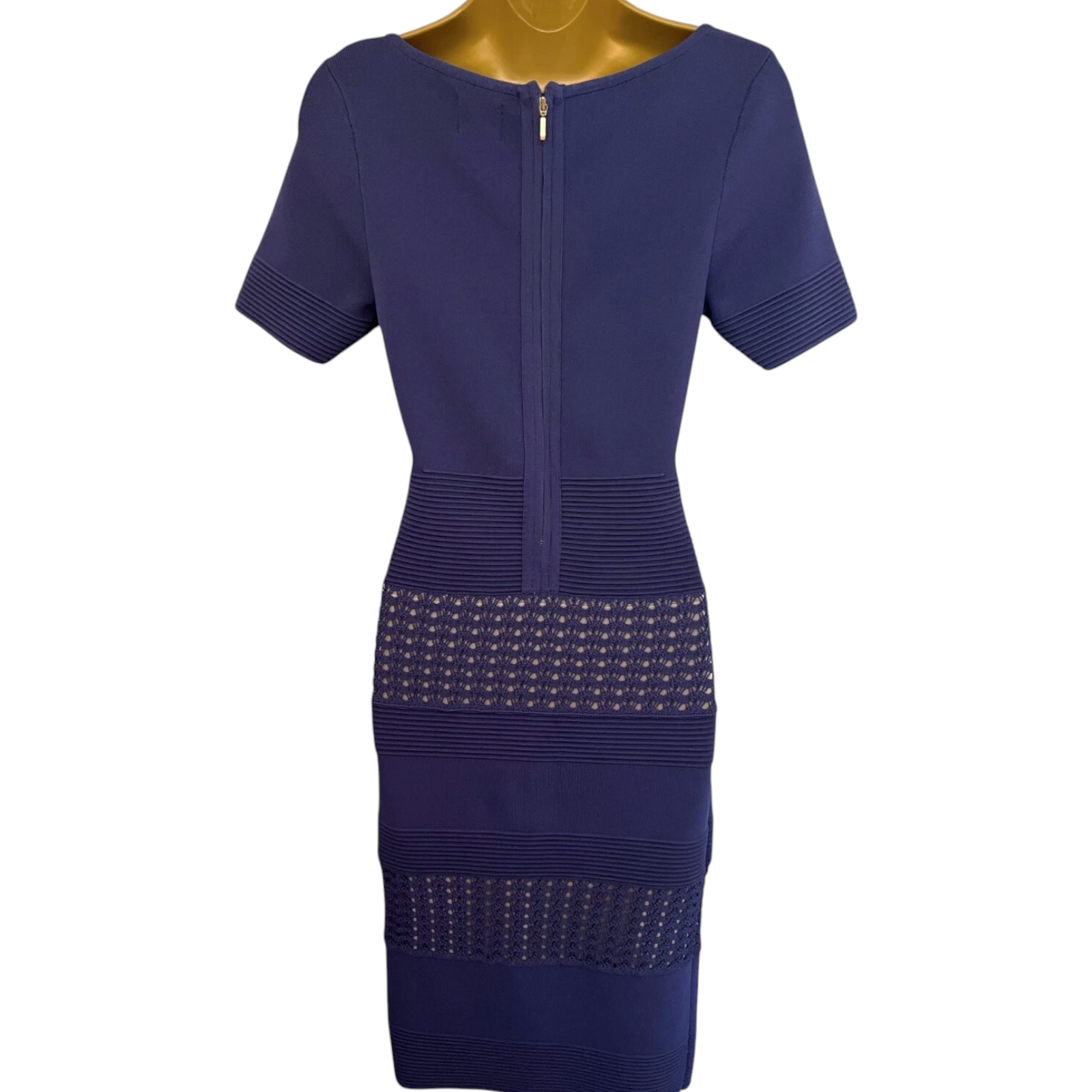 Reiss Lavender Blue Crochet Bandage Dress UK 8/10