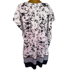French Connection Blue Floral Drape Tunic Dress UK 8