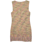DVF Diane Von Furstenberg Multicoloured Metallic Tweed Mini Dress UK 12