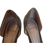 Carvela Khaki Suede D'orsay Court Shoes UK 4