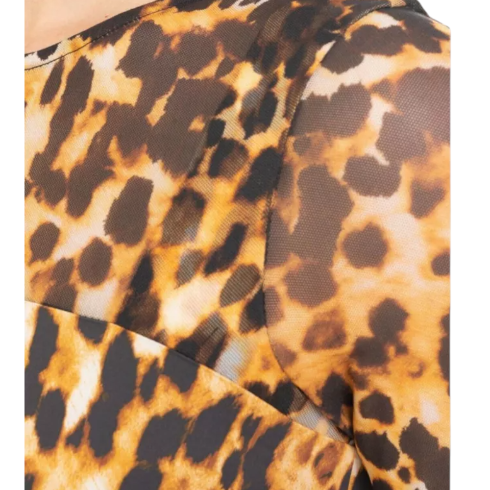 Karen Millen Brown & Tan Leopard Bodycon UK 12