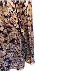 Charles Gray Vintage Purple Gold Floral Silky Blouse UK 20